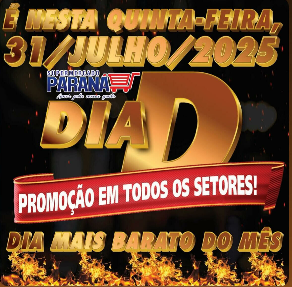 Imagem de compartilhamento para o artigo Hoje é Dia D no Supermercado Paraná: encha o carrinho com qualidade e economize de verdade! da MS Todo dia
